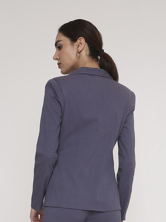 Blazer 2 pcs set panelled in grey